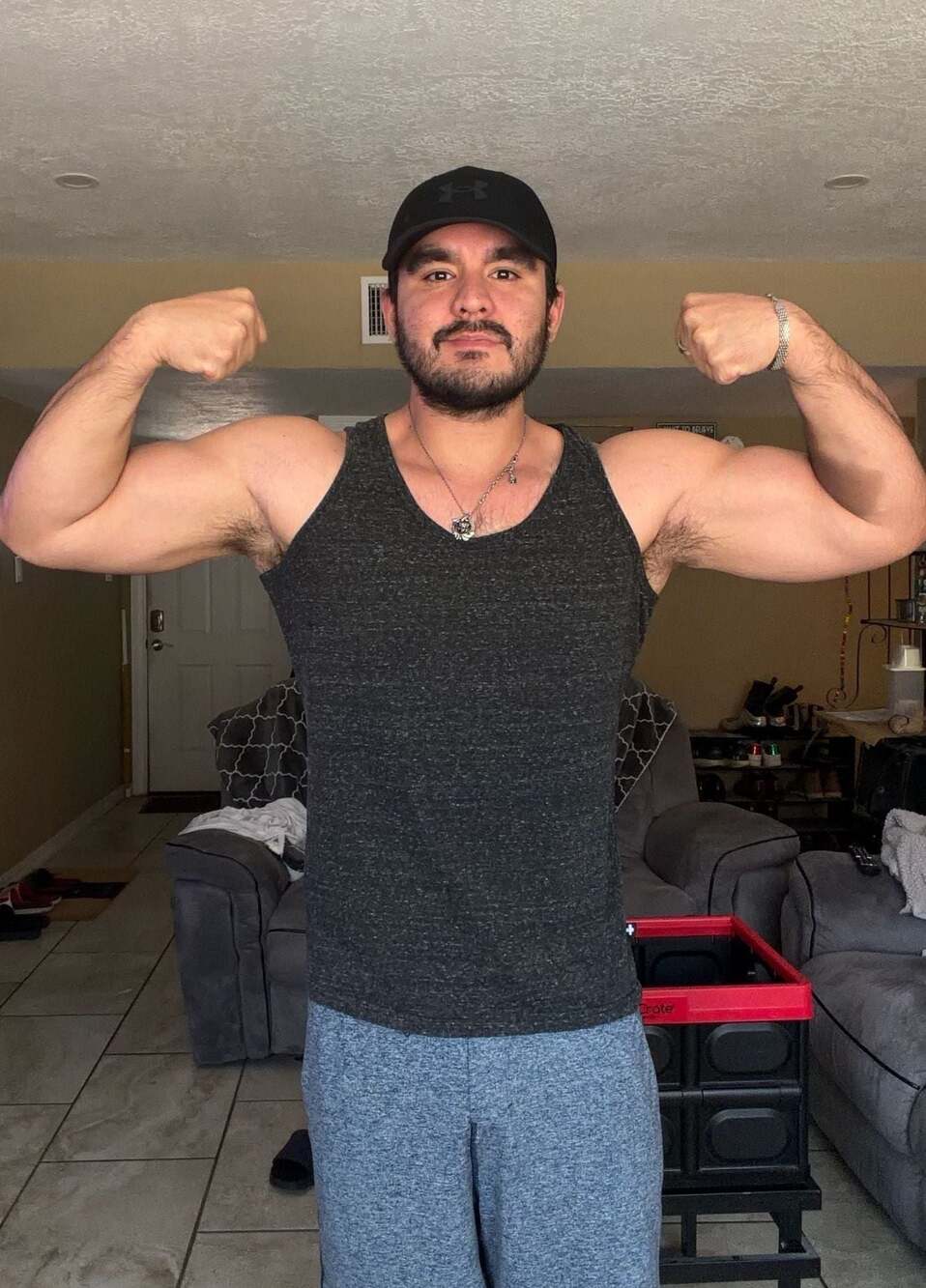 Andrew Christian Charcoal Heather Tri-Blend Tank Top